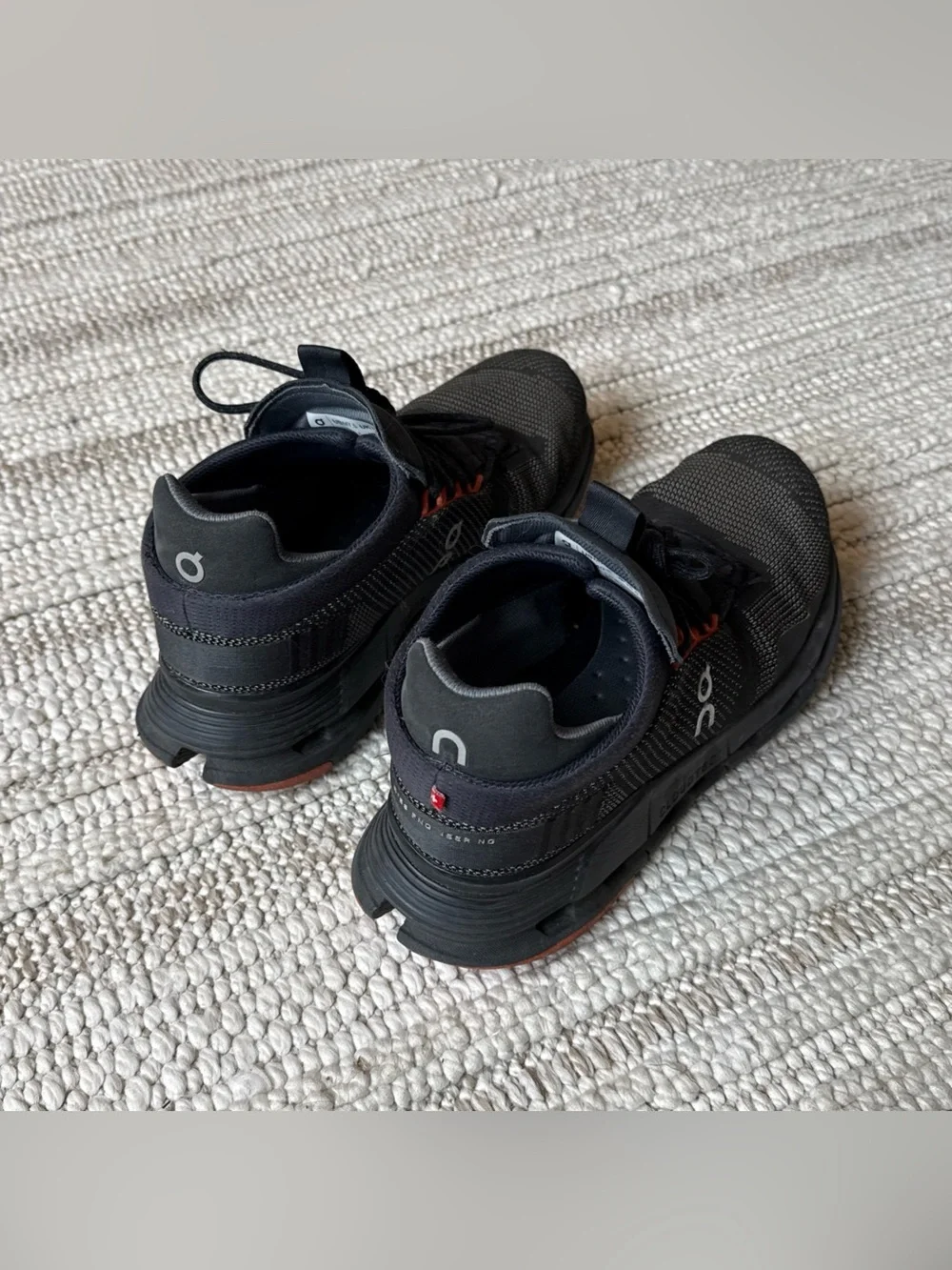 Men's Running Black/Red Flame ON CLOUD Cloudnova CloudTec OC Shoes Size 7.5